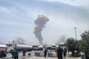 انفجار بندر رجایی بندرعباس+فیلم