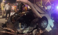 حادثه تلخ در بزرگراه شهید بابایی/ برخورد پژو ۲۰۶ با گاردریل دو قربانی گرفت