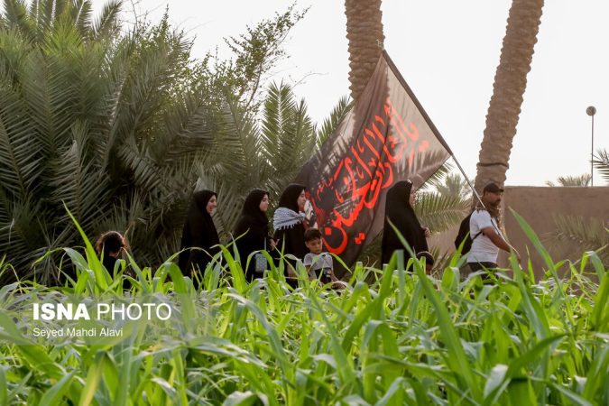 پیاده روی زائران اربعین از مسیر طریق العلما