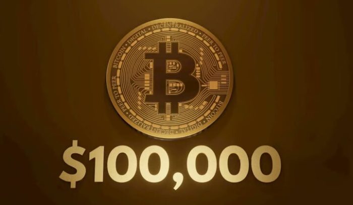 بیت‌کوین در دوراهی ۱۰۰ هزار دلاری قرار دارد