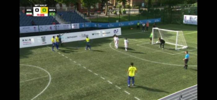 مسابقات جهانی فوتبال نابینایان بیرمنگام؛ تیم ایران مغلوب برزیل شد