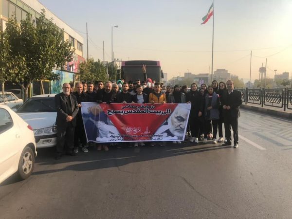 حضور باشکوه ورزشکاران بسیجی در رزمایش ۵۰ هزار نفری بیت المقدس